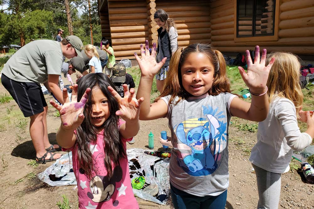 Day campers during tye-dye