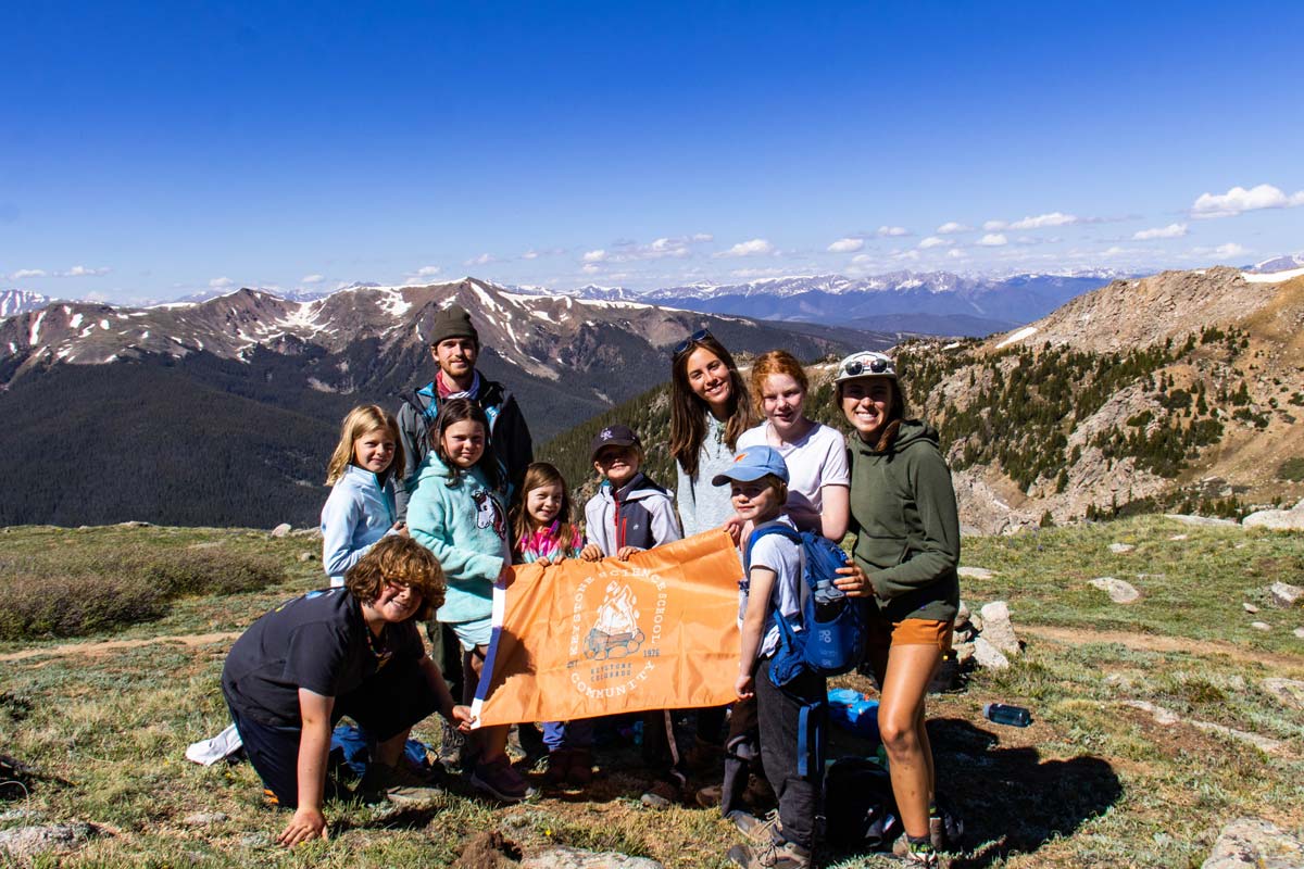Group of Discovery Campers reaching the summit of Lenawee Mountain