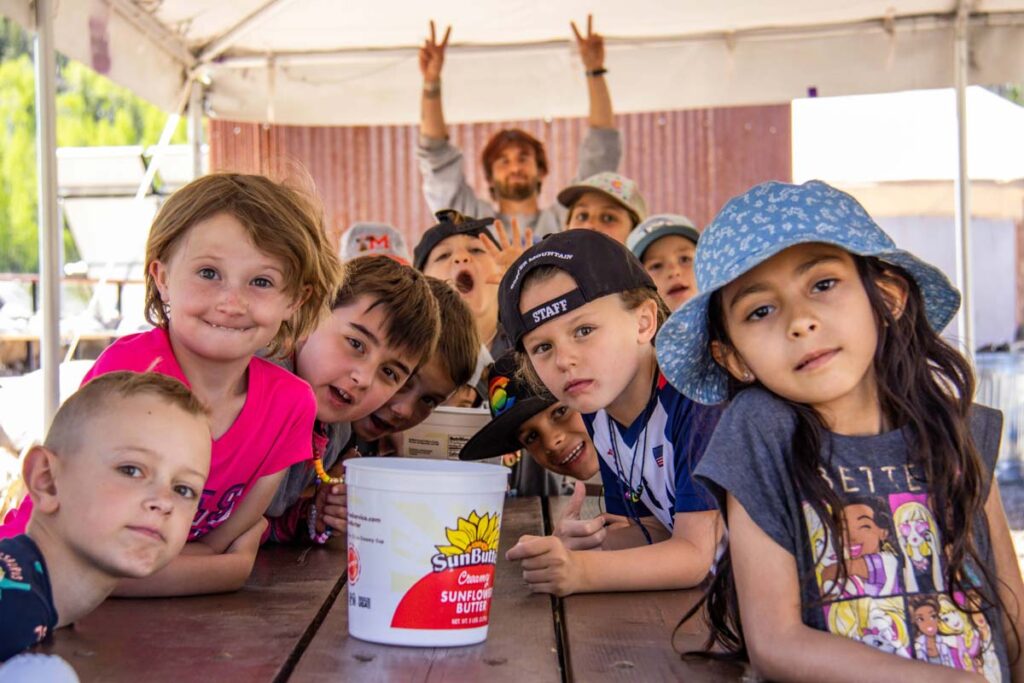 Our Day Campers doing arts & crafts