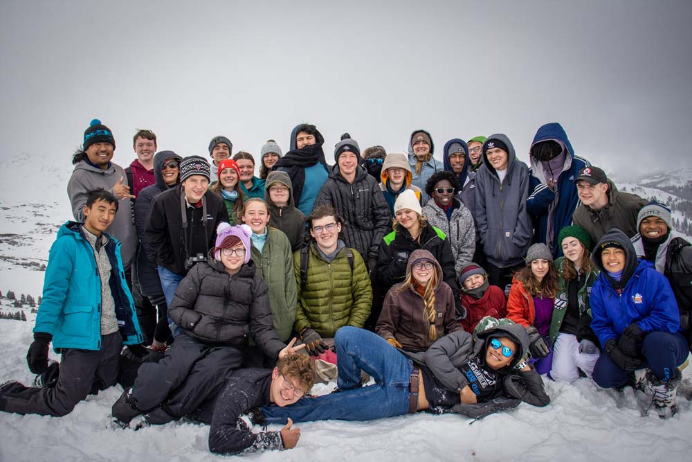 The H2O Outdoors group up on top of Loveland Pass.