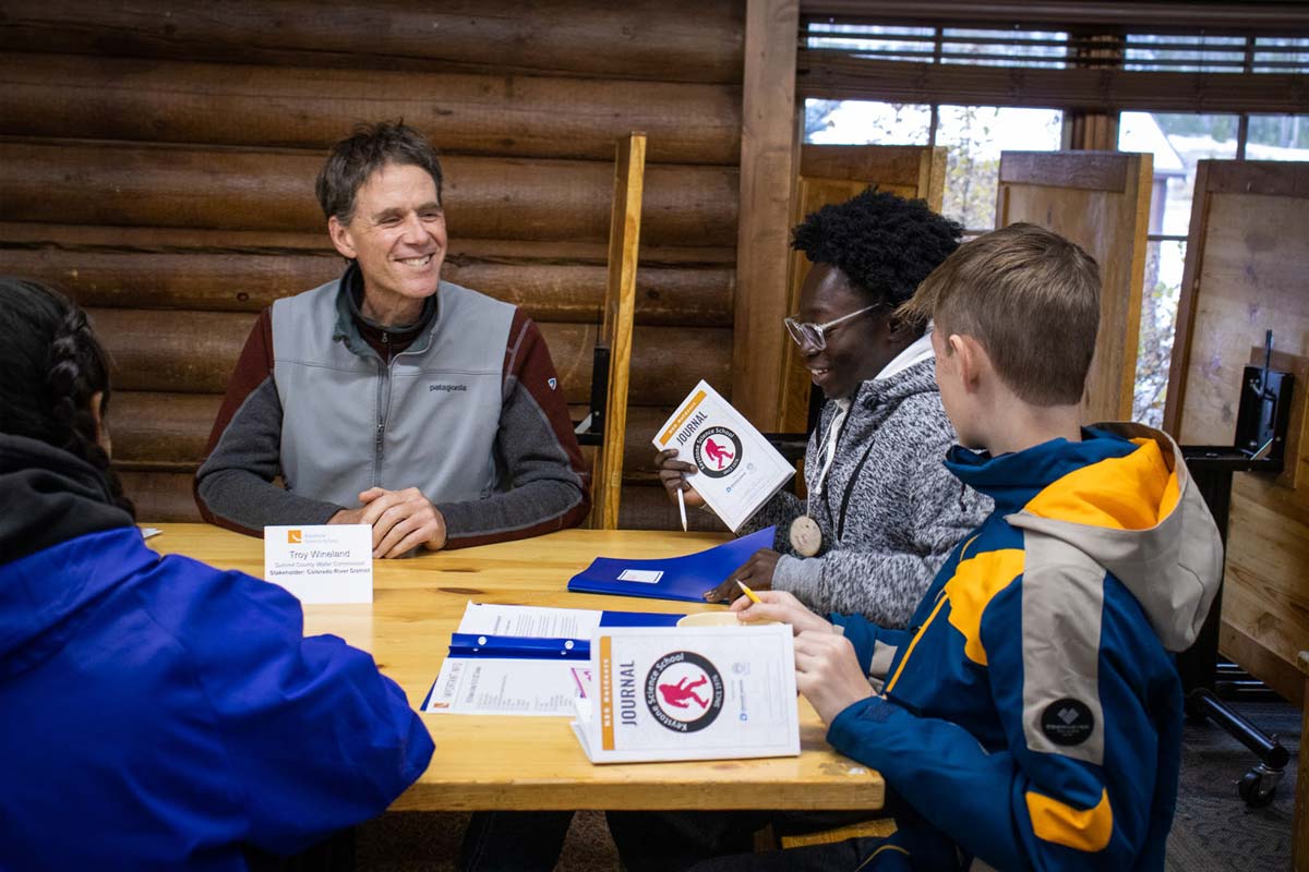 H2O Outdoors students speak with our local water management mentors