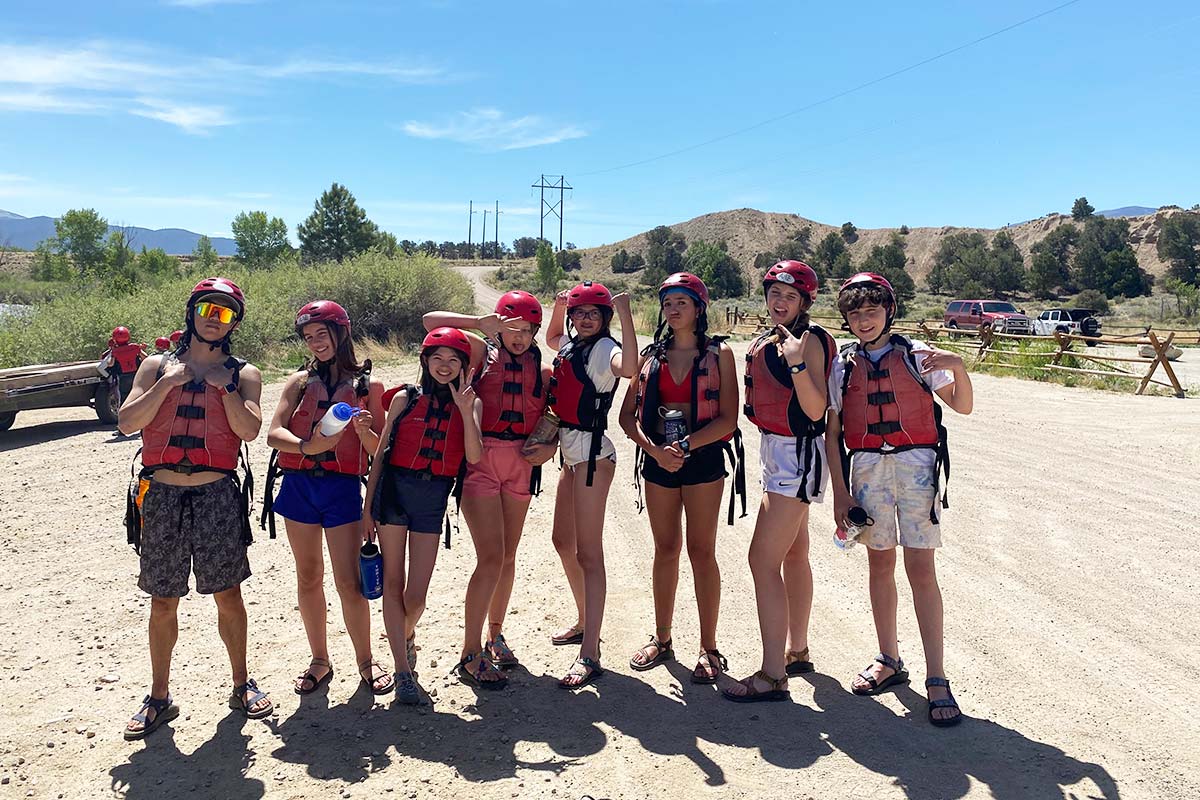 A group of CAPs getting ready for whitewater rafting